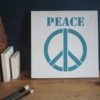 peace sign stencil applied