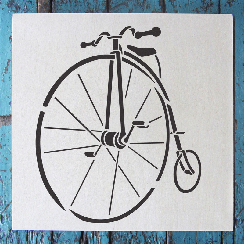 Penny Farthing Stencil Small 5.75 x6 Stencil 1