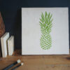 Pineapple Stencil Applied