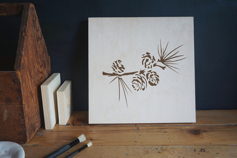 Pine Branch Stencil (8.5"x11") - Image 2