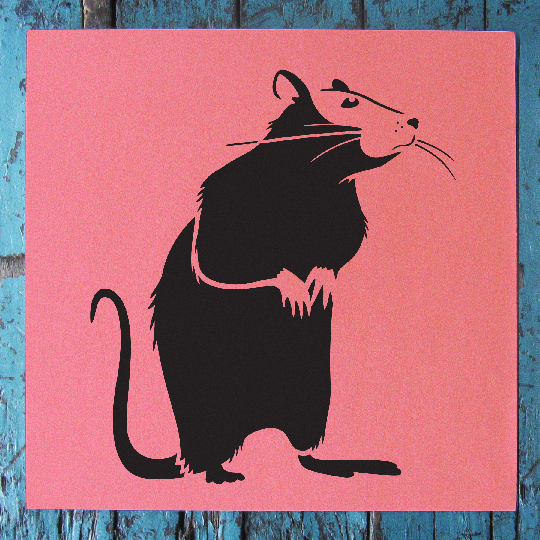 Rat Stencil Applied