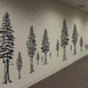 Redwood Trees Stencil applied on wall