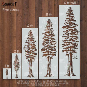 Redwood Trees Stencil