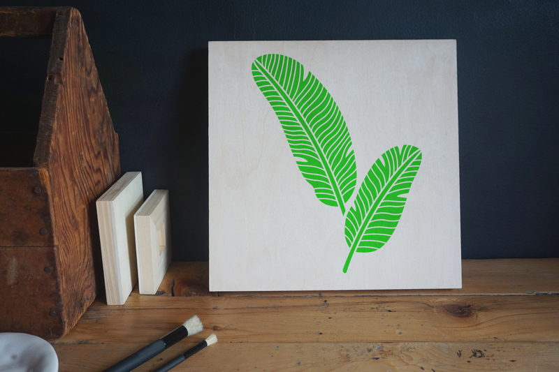Banana Leaves Wall Stencil (11" x 11") - Image 2