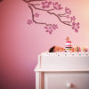 Cherry Blossom Stencil stenciled wall baby room