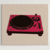 Turntable Stencil Stenciled on Canvas