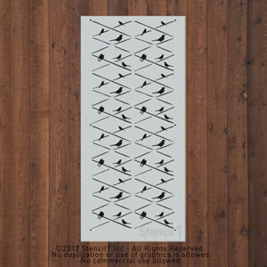 Birds on a Wire Stencil – Large