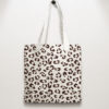 leopard repeat pattern stencil stenciled tote bag