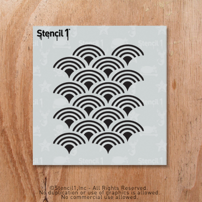 Scallop Stencil – Small (5.75″ x 6″) | Stencil 1