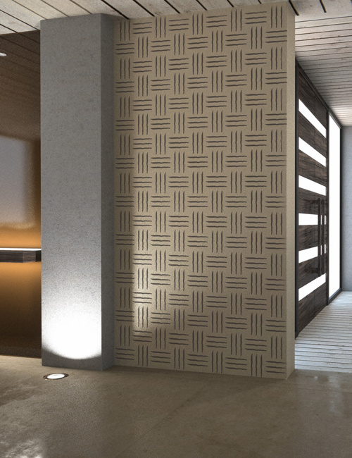 Scratch Weave Repeat Pattern Applied on Wall