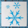 snowflakes stencil applied