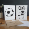 Soccer Stencil stenciled cards