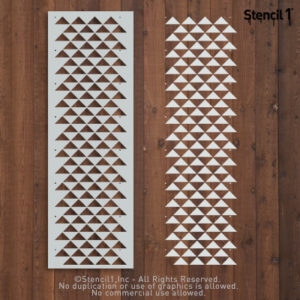 Staggered Triangles Repeat Pattern Pro Stencil