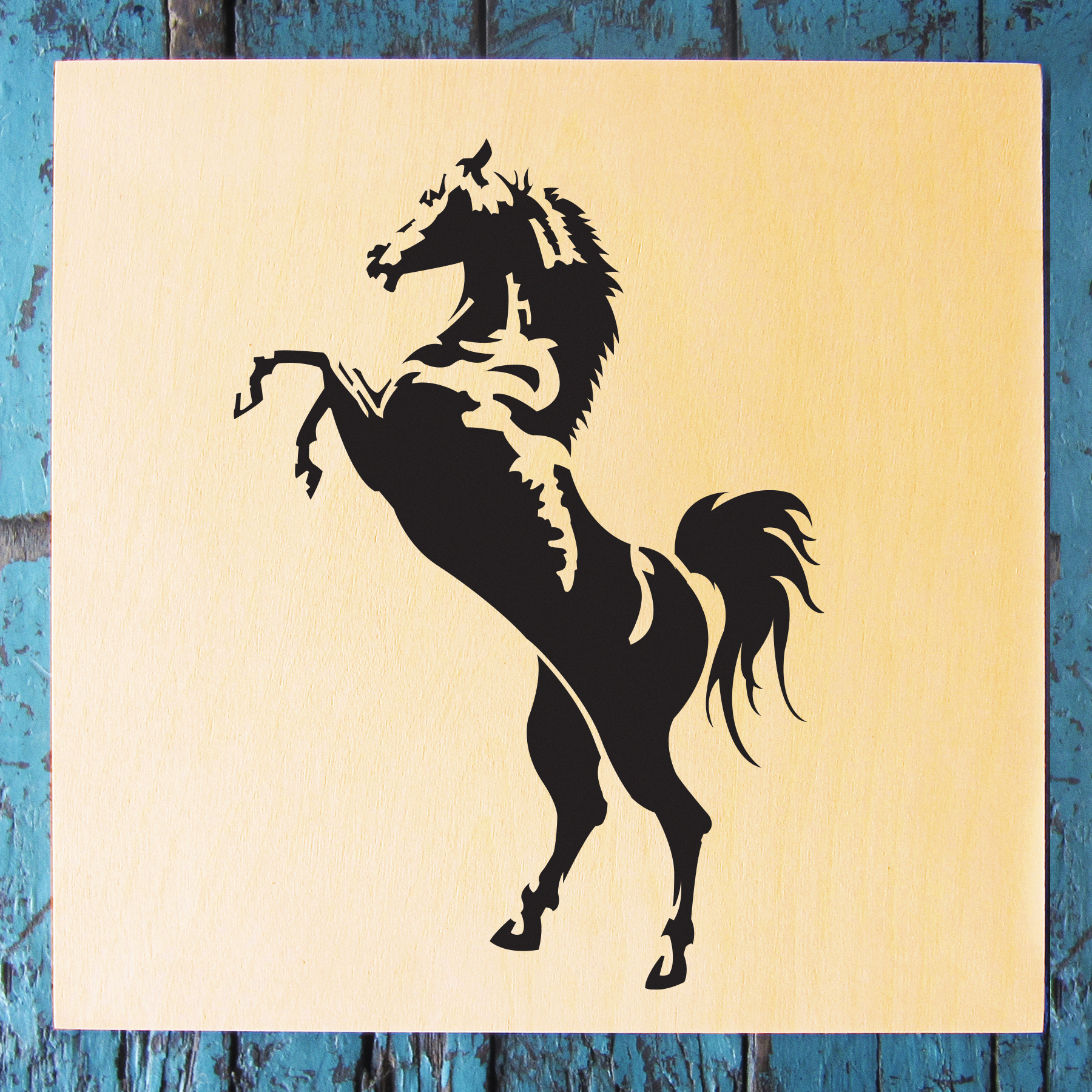 Stallion Stencil Applied