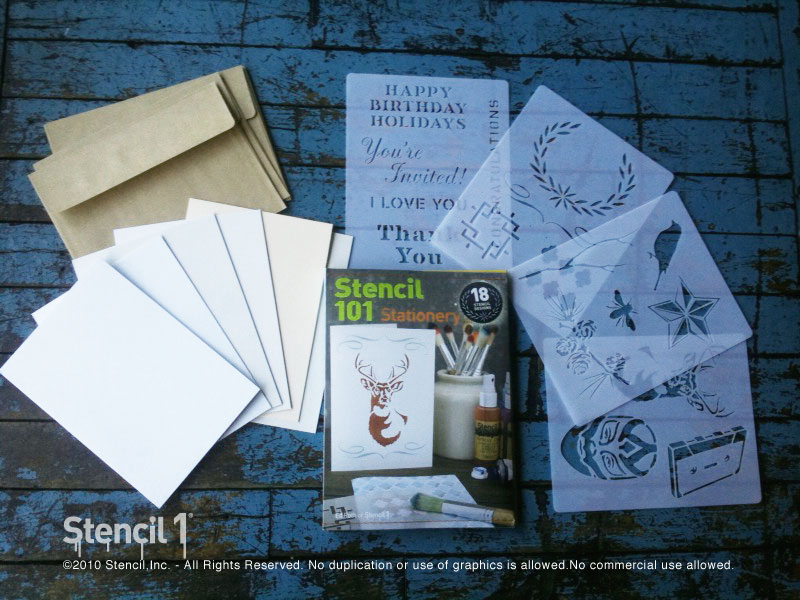 stationery kit stencil1 contents