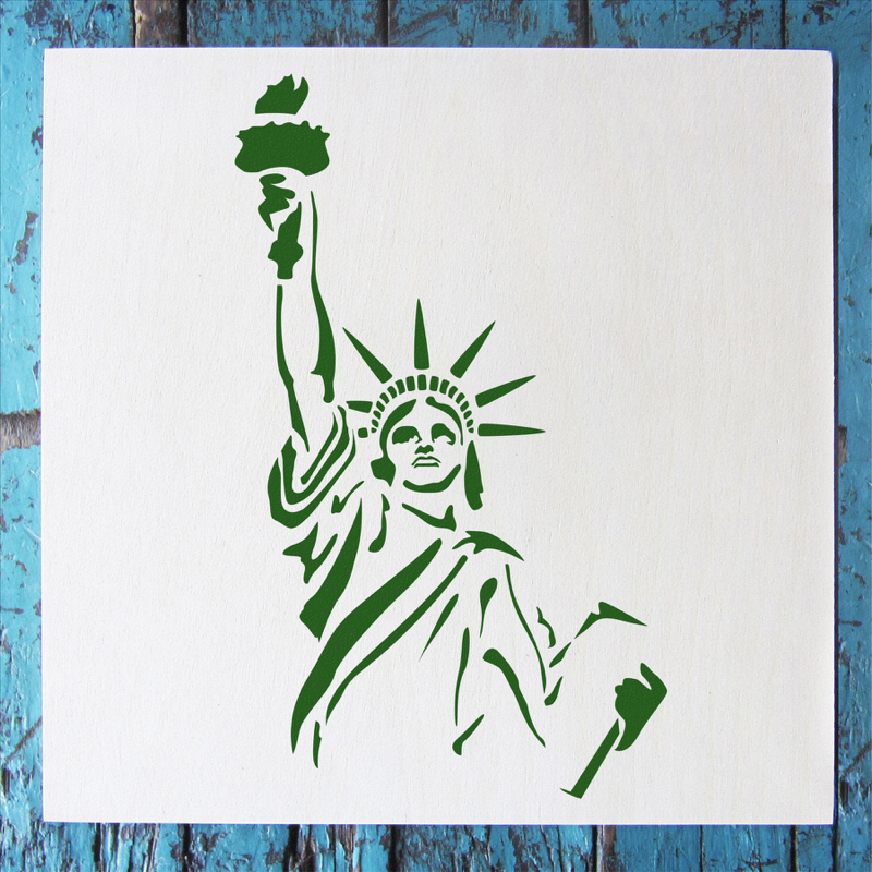  Statue of Liberty Stencil - Liberty Stencil, Patriotic  Stencil, 4th of July Stencil, NYC Stencil, Memorial Day : Arts, Crafts &  Sewing