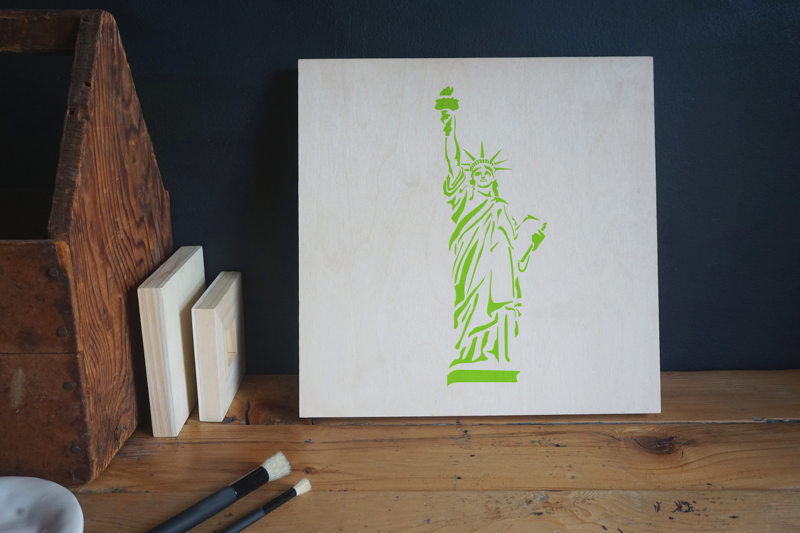 statue of liberty stencil stencil1 applied
