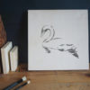 Swan Stencil Applied