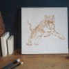Tiger stencil applied