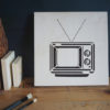 TV Retro Stencil Applied