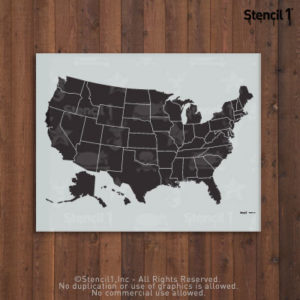 USA Map Stencil