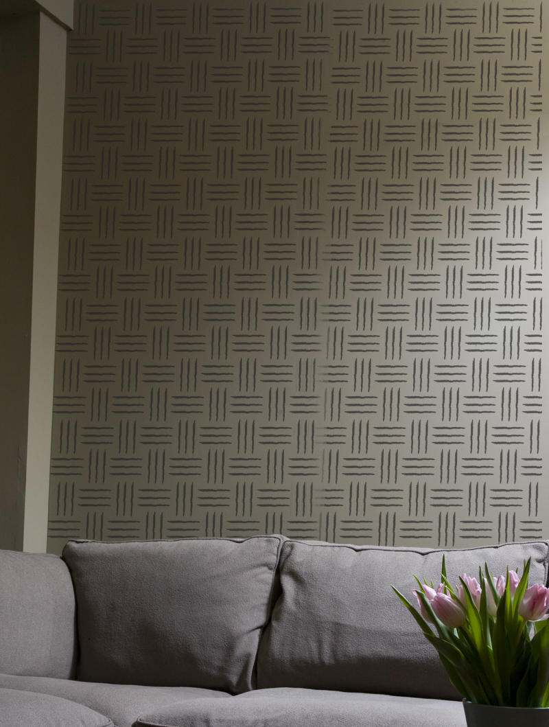 Weave Scratch Repeat Pattern Applied on Wall