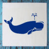 Whale Stencil Applied