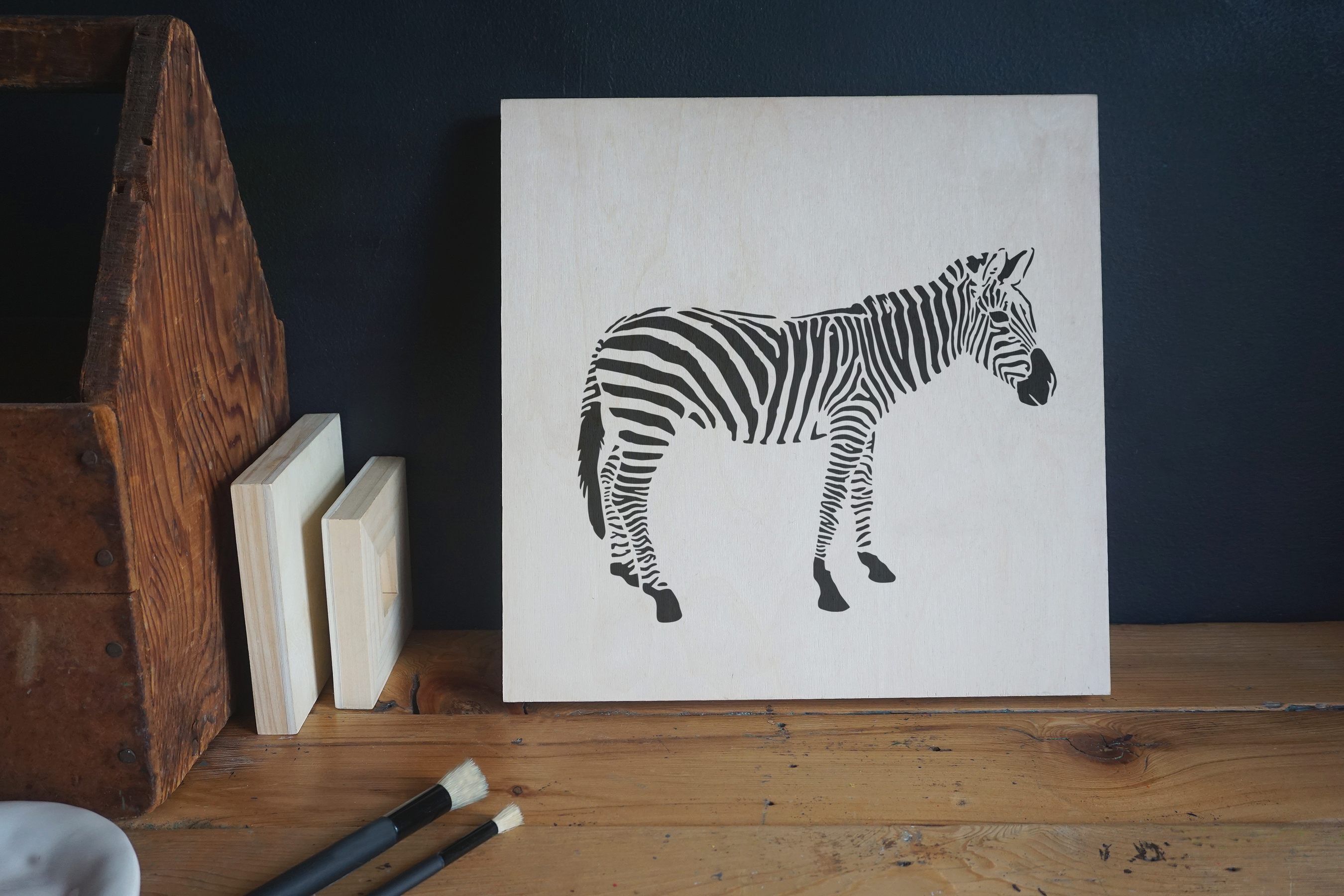 Zebra Stencil (8.5″x11″) Stencil 1