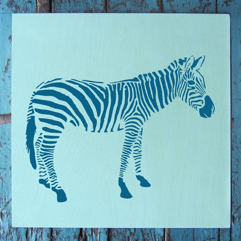 Zebra stencil small applied
