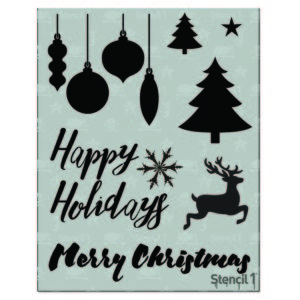 NEW! Holiday Stencil Sheet 8-pack