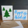 Holiday Stencil Sheet 8-pack Stenciled Cards