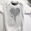 Heart Dripping Stencil Stenciled Onesie