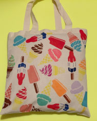 Stenciled_totebag_ice_cream banner
