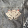 Lotus Stencil Stenciled Denim Jacket