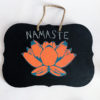 Stencil1 lotus stencil Stenciled Chalk board Namaste
