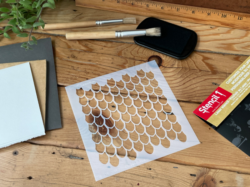 Dragon Scales Stencil - Small (5.75″x6″) - Image 4