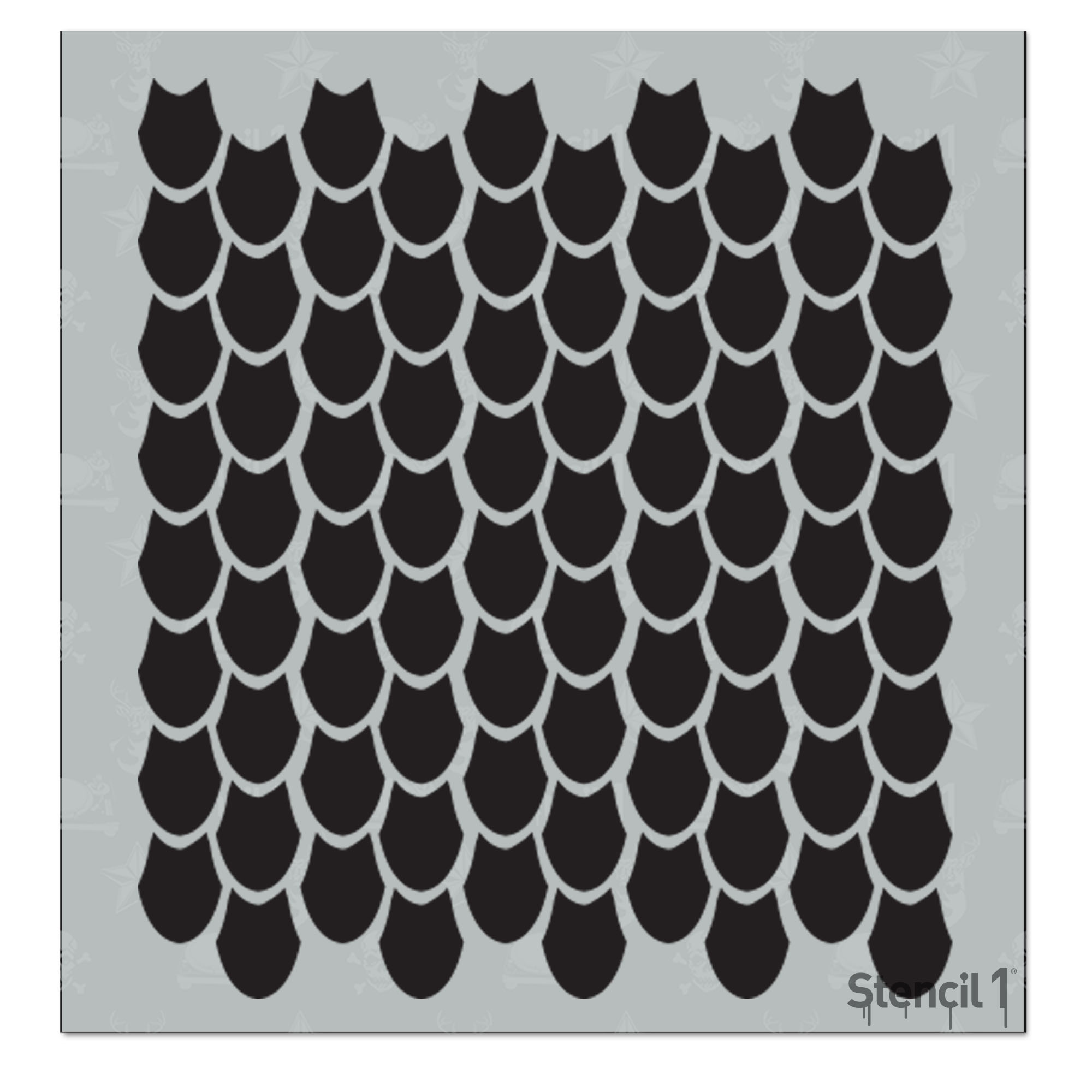 Dragon Scales Stencil – Small (″x6″) | Stencil 1
