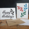 Happy Holidays Stencil Small Stenciled Cards