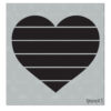 striped heart stencil