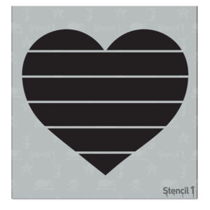 striped heart stencil