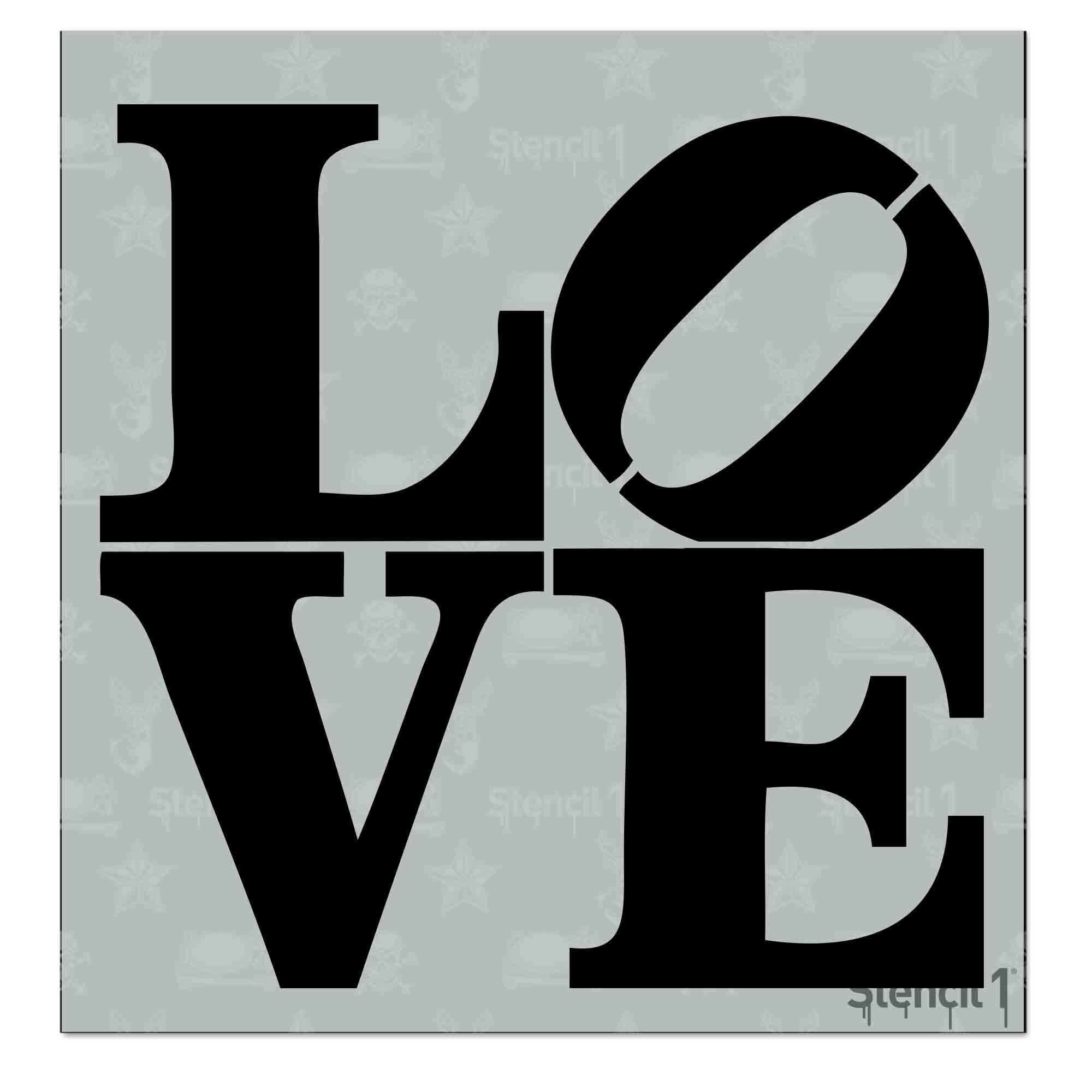 One of a kind A4 Love Equals stencil card selecton stencil art Spread Love
