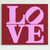 LOVE Stacked Stencil Stenciled Canvas