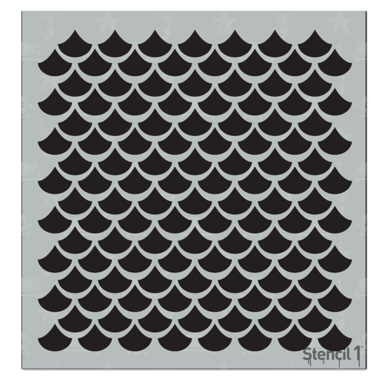 Mermaid Scale Stencil Printable - Printable Templates