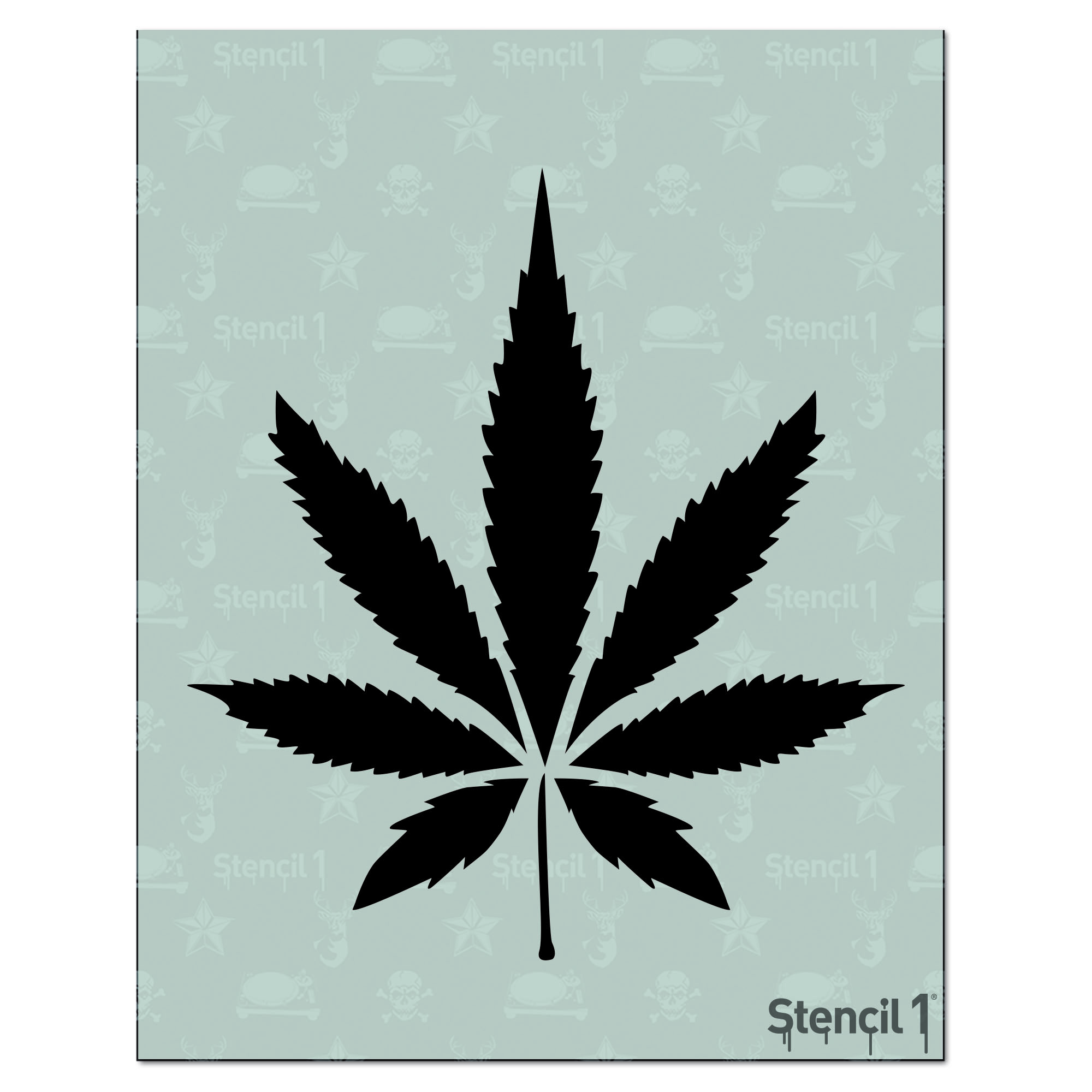 Cannabis Leaf Stencil