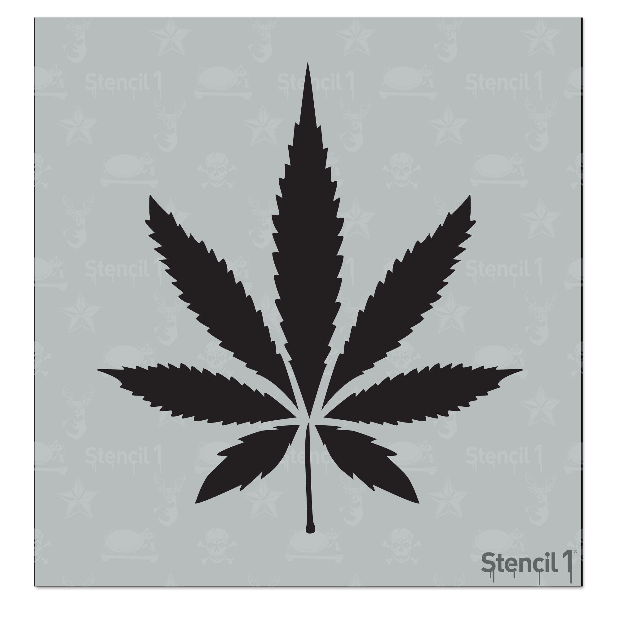 Pot Leaf Stencil Printable