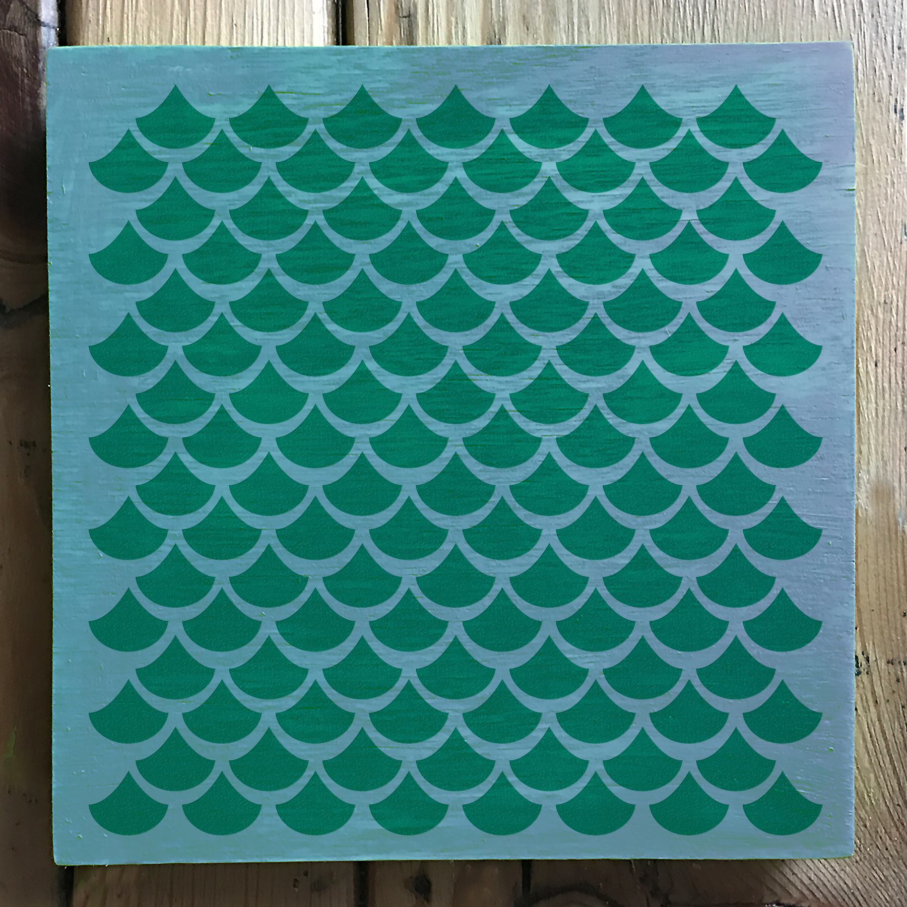 mermaid scales stencil