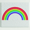 Rainbow Stencil Stenciled Canvas