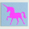 Unicorn Silhouette Stencil Stenciled Canvas