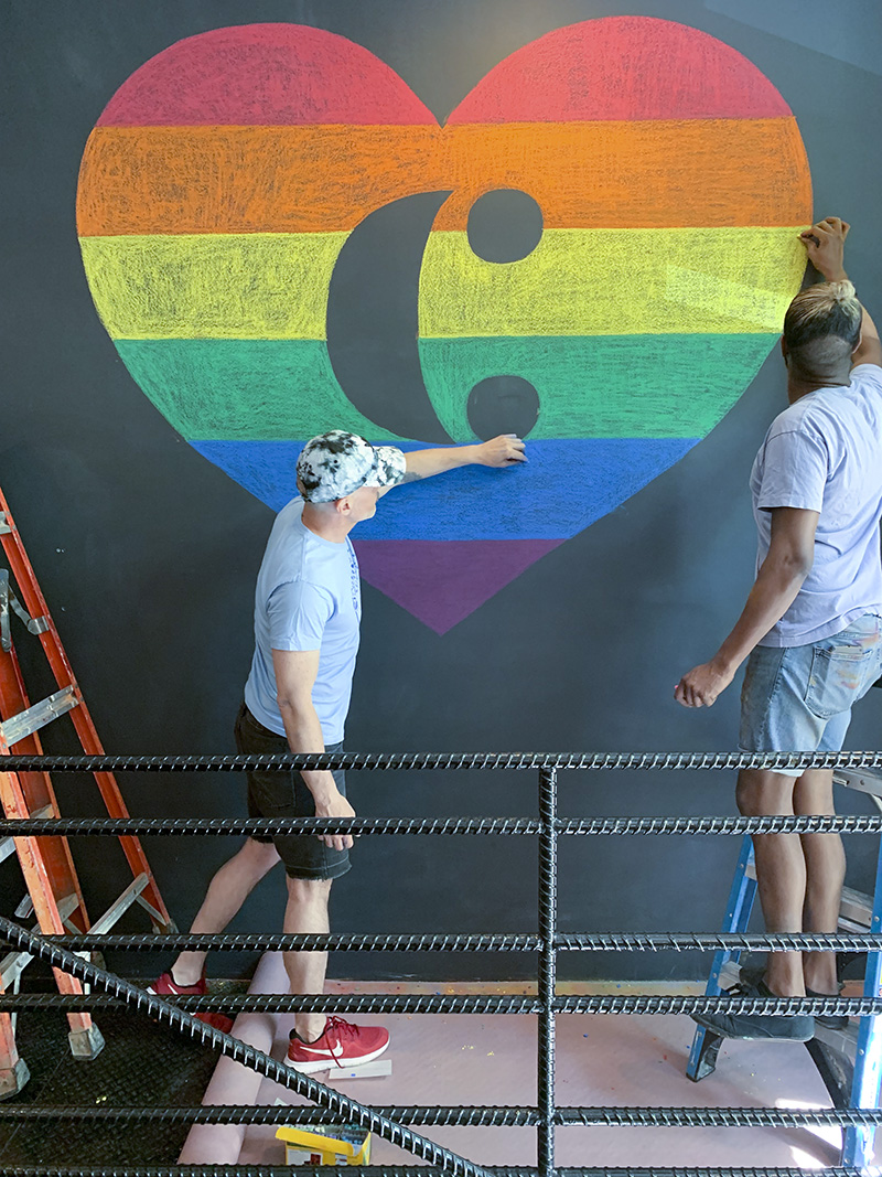 Latest Install: Chalk Gyms Pride Mural