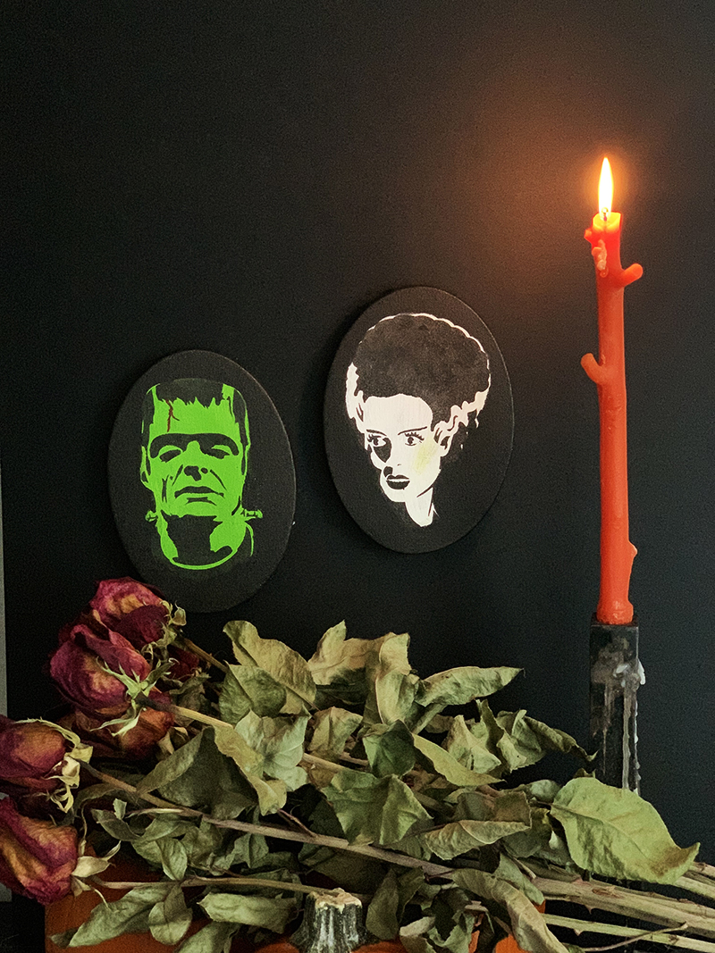 Furniture Reusable Art T shirts Bride of Frankenstein STENCIL Customize Walls 